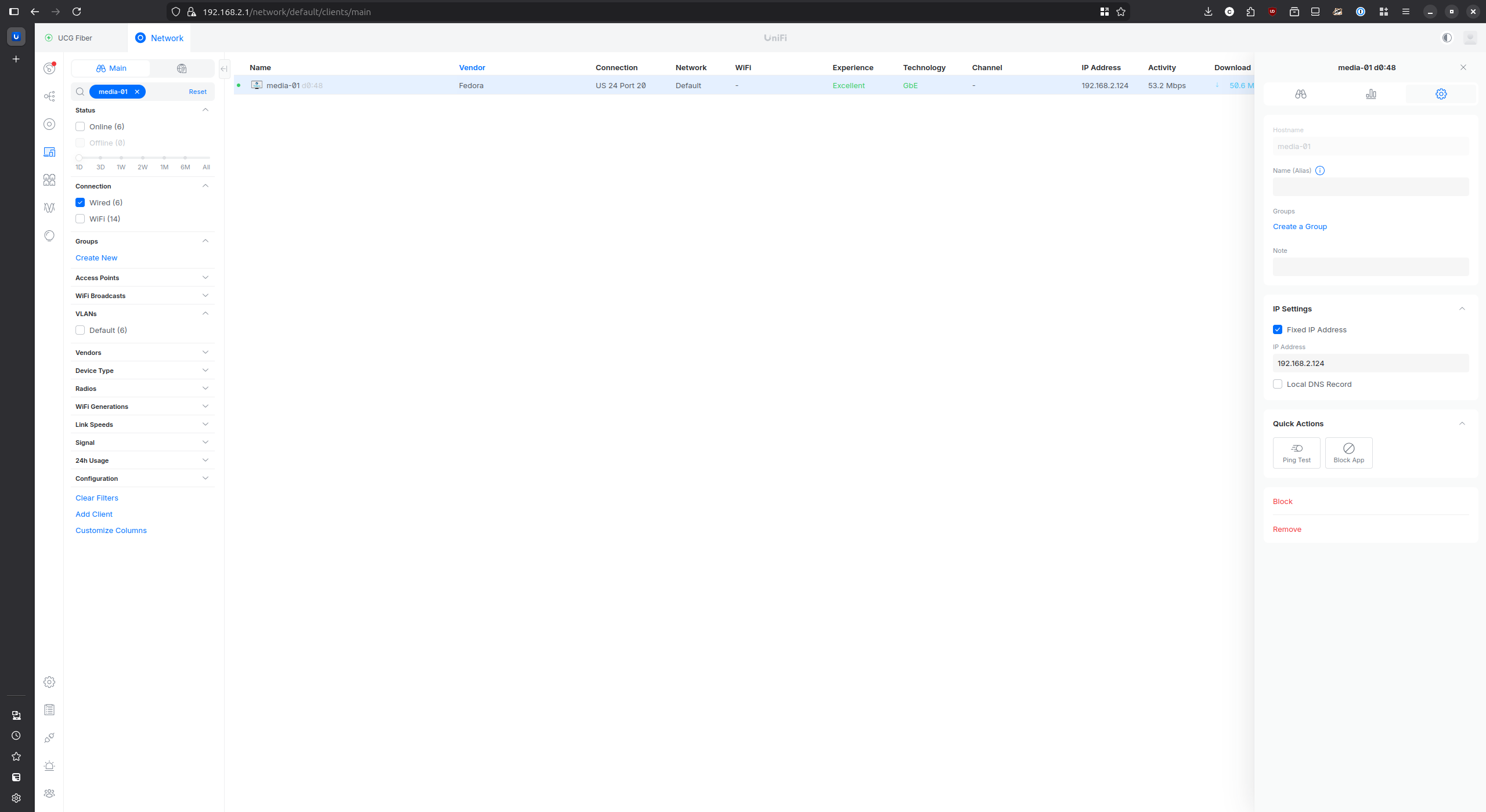 Static IP configuration